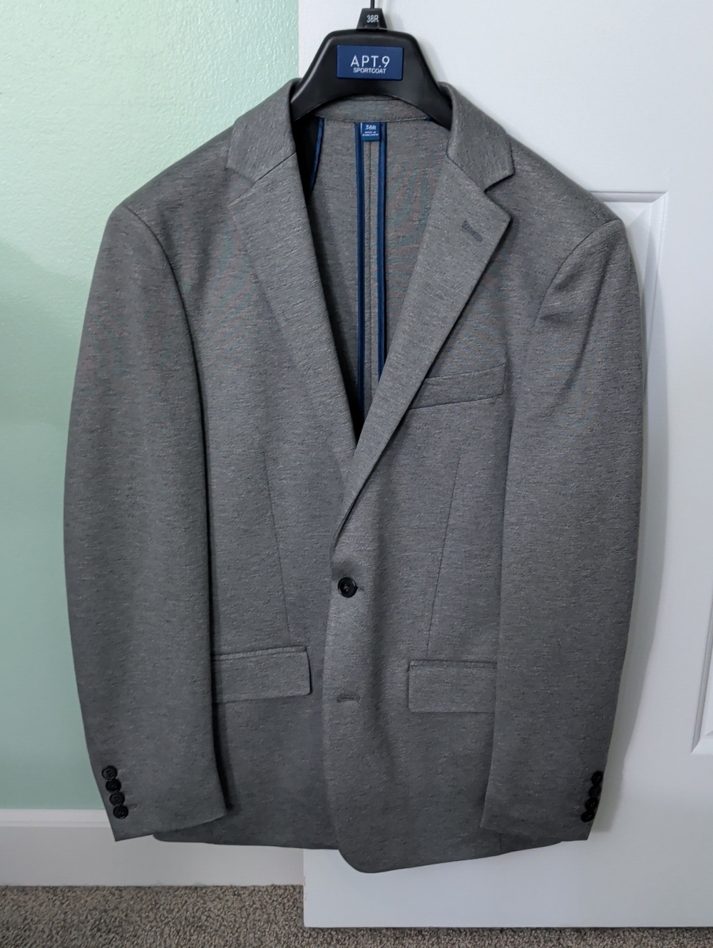 Apt. 9 Men's Light Gray Sport Coat - Two-Button Notch Lapel